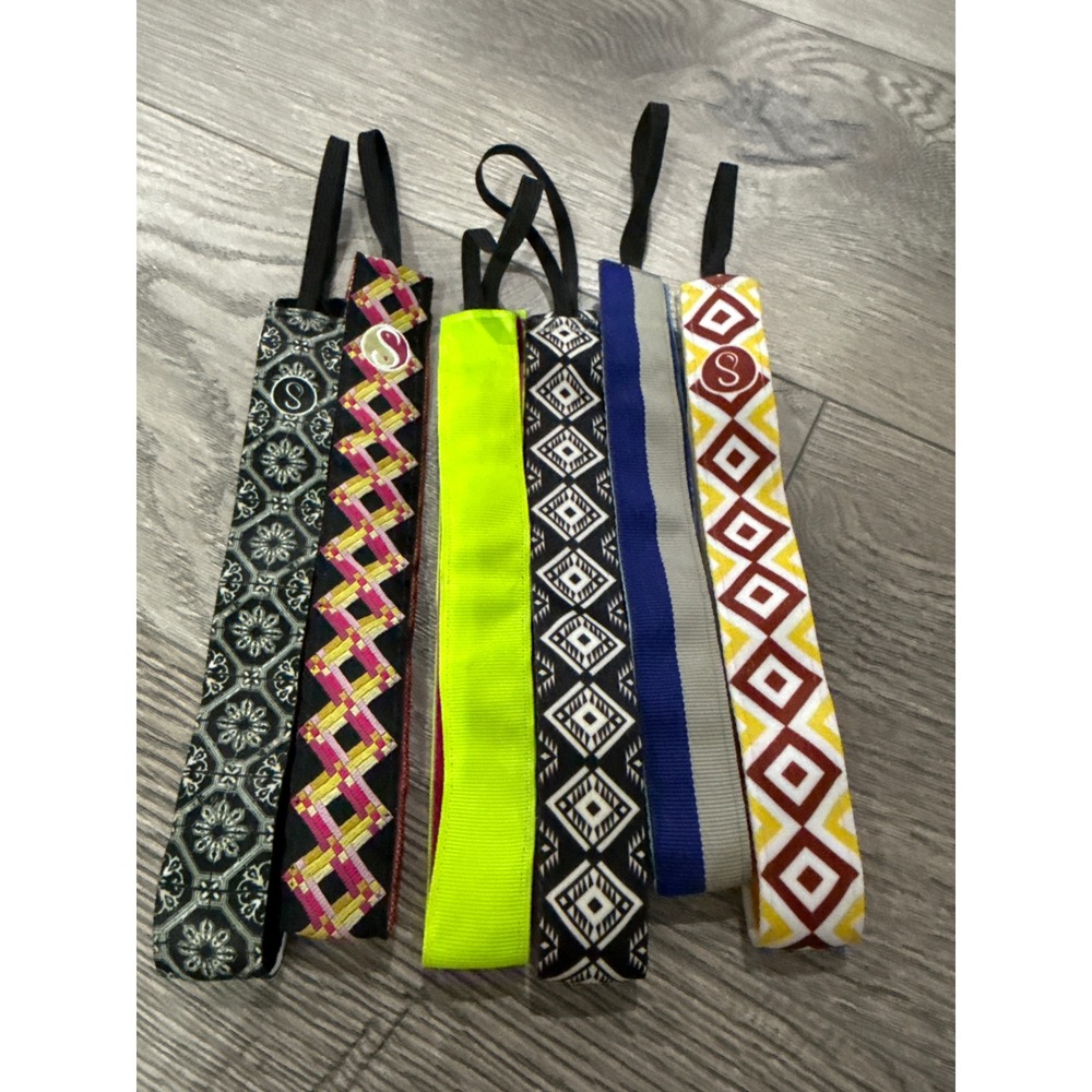 Sweaty Bands Non Slip Athletic Headband Lot of 6 Geometric Floral Neon Workout